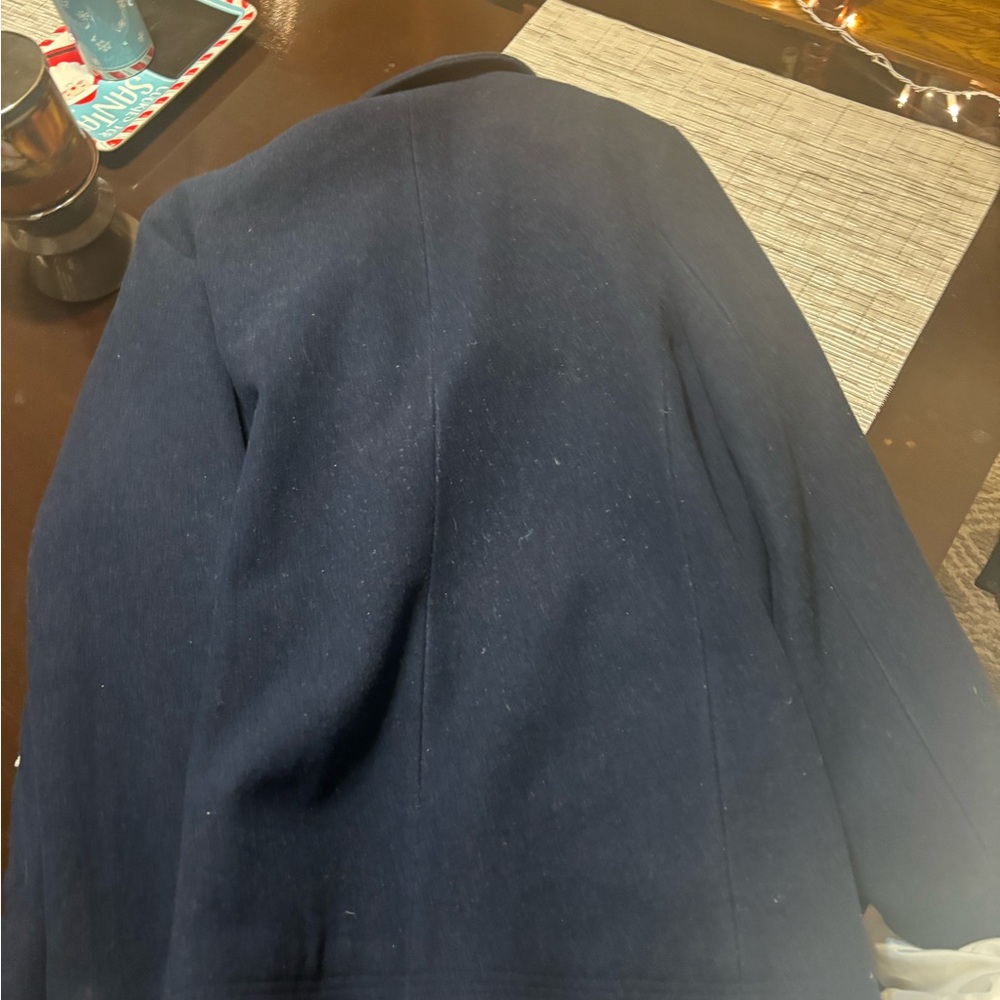 Men’s blue pea coat brand JCP size X large